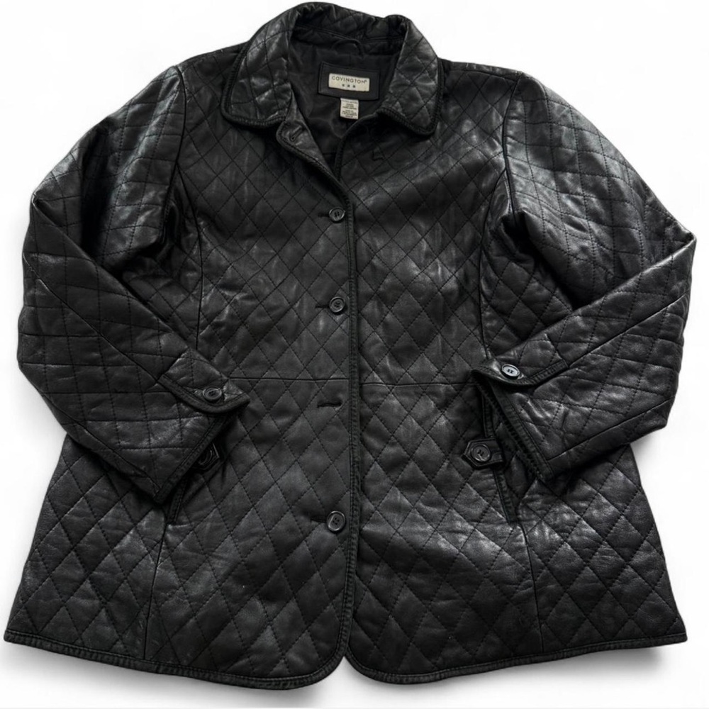Covington Black Quilted Leather Jacket